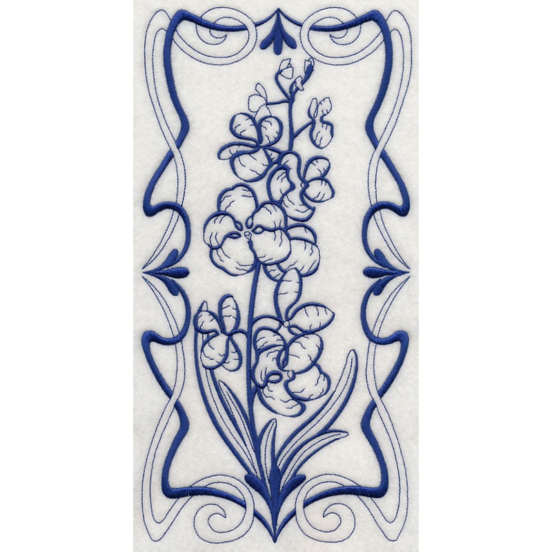 Blue Vanda Orchid (Bluework)|11.75″ x 5.96″ / 298.48mm x 151.36mm|9.42″ x 4.78″ / 239.16mm x 121.3mm|7.8″ x 3.96″ / 198.16mm x 100.52mm|6.85″ x 3.48″ / 174.03mm x 88.3mm|All Sizes