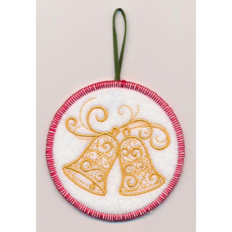 Filigree Bell Ornament (Goldwork) (In-the-Hoop)